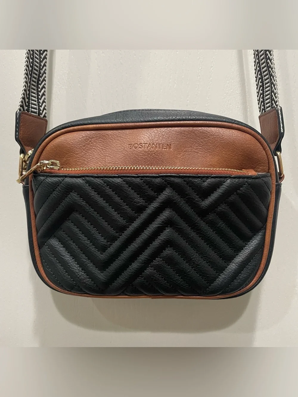 BOSTANTEN Quilted Crossbody Bag Vegan Leather Travel Resortwear Boho Festival - Picture 10 of 13